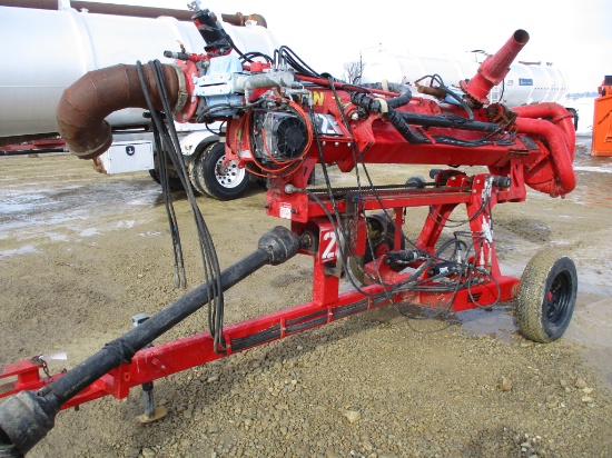 2017 Nuhn Mod 0196 Multi depth Vert 8" pit pump, 9' to 13' trailer style, remote control, double