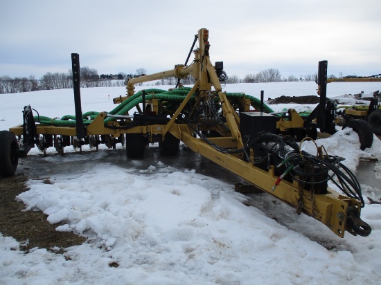 2021 Bazooka Farmstar 26' pull type tool bar w/20" hi rate edge coulter sets, 16" on center, 8" HP