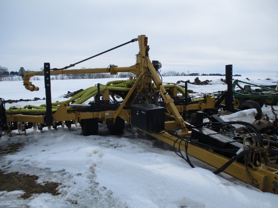 2022 Bazooka Farmstar 26' pull type tool bar w/20" hi rate edge coulter sets, 16" on center, 6" HP