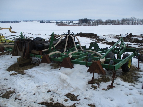 John Deere 980, 30' field cult. 3pt. converted in 2021 w/Puck Z pipe mechanical distributor w/splash