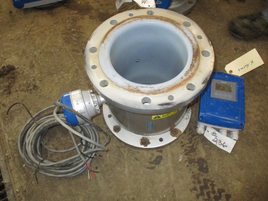 2015 Krohne 8" magnetic IFS4000 flow tube & Krohne F100 read out meter head, 30' cable