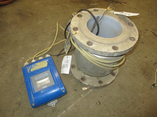 2008 Krohne 6" magnetic IFS4000 flow tube & Krohne F100 read out meter head, 25' cable