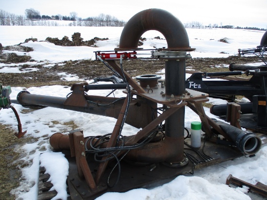 Shop Built 25', 8" swing arm, reduced to 6" pul, JD 4WD Mnt. bracket, 8" slicer valve