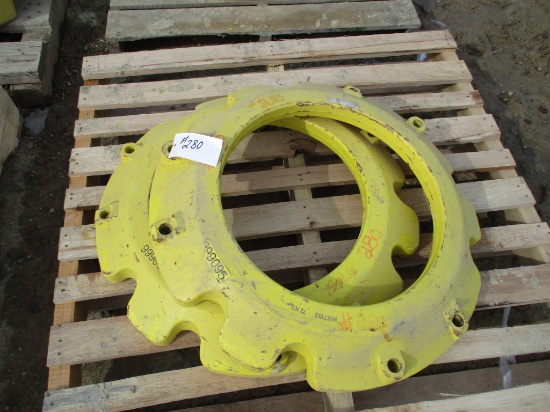 2 John Deere 8000 series starter wheel weights, 165 LB, SELLS 2 X $