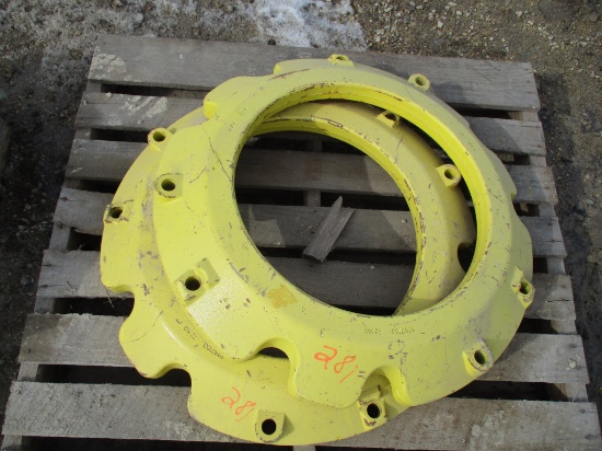 2 John Deere 8000 series starter wheel weights, 165 LB, SELLS 2 X $