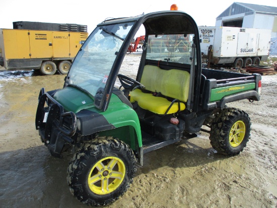 2012 John Deere 855D Dsl. Gator, 4x4, 7,479 miles, 1,289 Hrs. showing, roof, Frt. & Rear wind shield