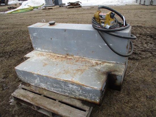 110 Gal L shape pickup fuel tank w/12 volt pump