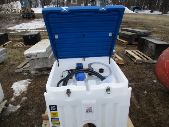 New unused 100 gallon DEF tank w/pump & hose & nozzle