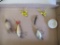 Assrt of lures, Heddon punkinseed, Paul Bunyon, Paw Paw, Mike Sell frogs Mike's minnow