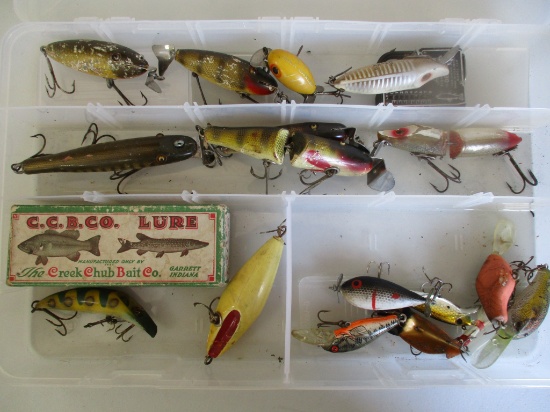 Assrt of lures, Wilson, Creek Chub, Heddon, Herter's, Arbogast