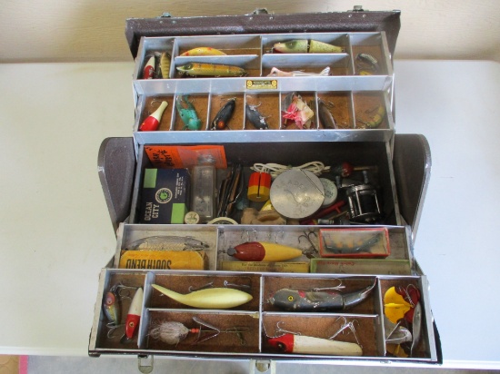Kennedy tackle box full of old tackle & Accesories