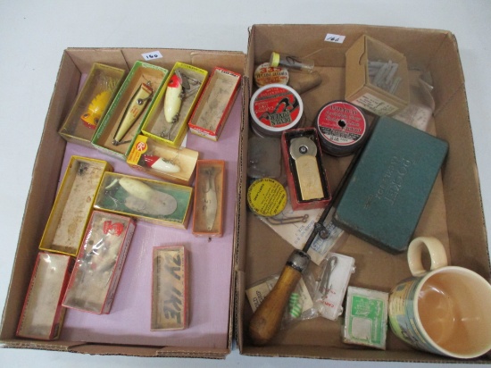 2 Boxes of old lures & Misc. tackle