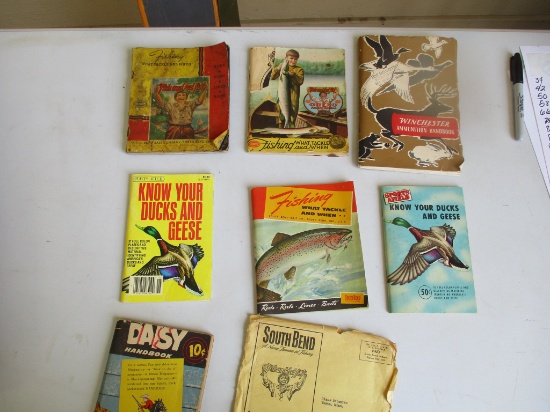 Winchester, Sports Afield, South Bend Fishing, Daisy Handbook, vintage books