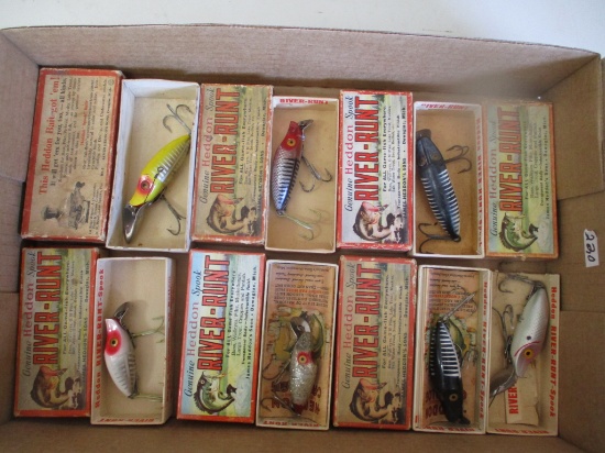 7 River Runt lures w/original boxes