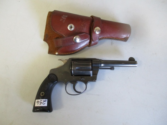 Colt Police Positive 38 Special revolver,  & leather holster