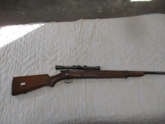 Bolt Action 22 Cal.  No markings, scope