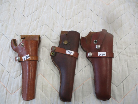 3 Leather holsters