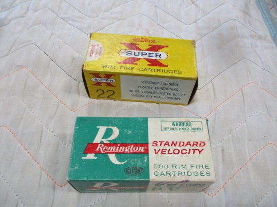 2 Full bricks of Remington & Western 22 Cal. ammo