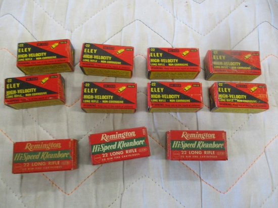 8 Full boxes of Ely & 3 full of Winchester 22 Cal ammo