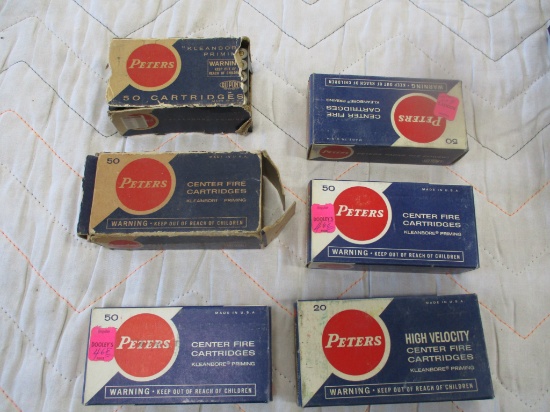 6 Boxes of Peter's 38 special, 5 full, 1 half full