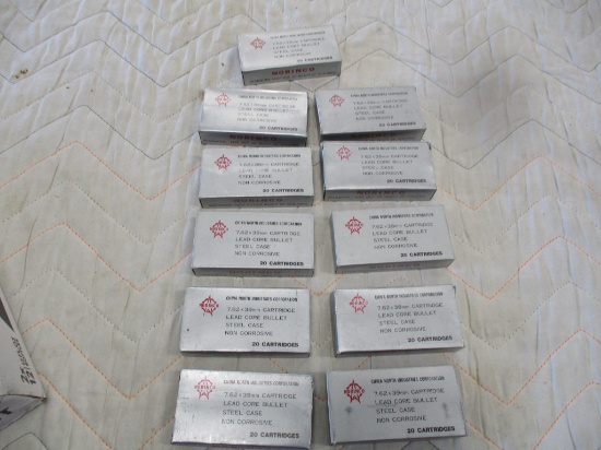 11 Full boxes of Norinco 7.62 x 39 Mm ammo