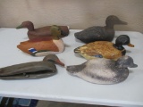 6 Duck decoy's, 5 wood, 1 rubber