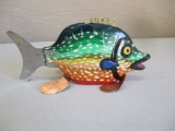 Hand carved & hand painted fish