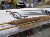 Net, ice augers, ice fishing items