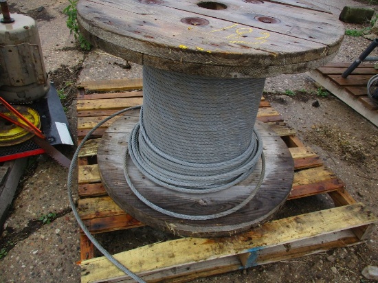 Partial spool of cable