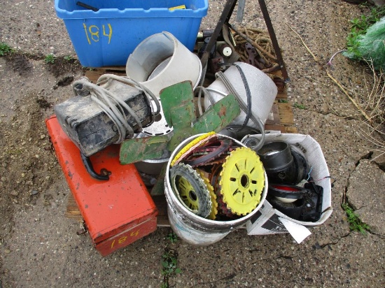 Outdoor lights, tractor lights, misc tools, planter plates