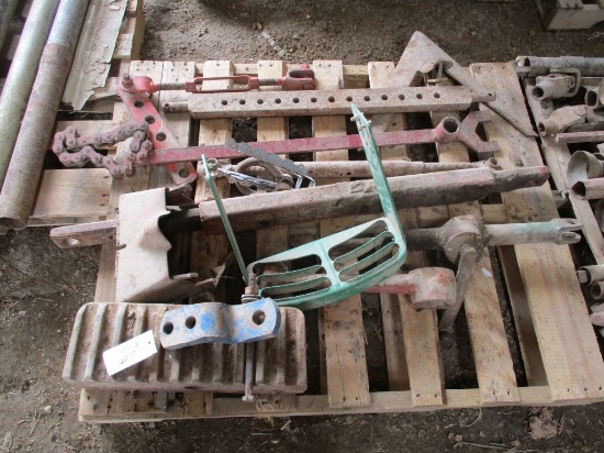 Tractor parts, step, weight, draw bar, etc