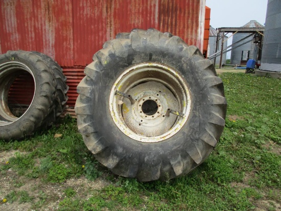 (2) 24.5 - 32 tires & rims