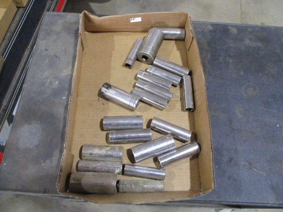 Assortment of deep well sockets