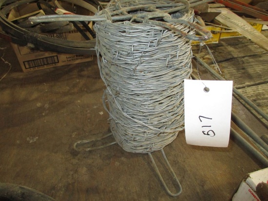 Spool of barbed wire