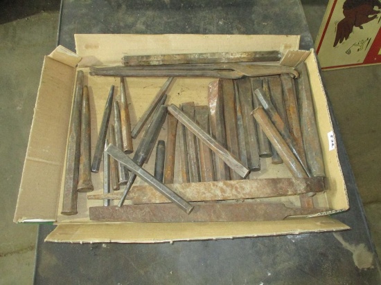 Assortment of chisels and punches