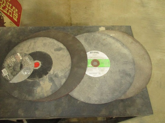 2 14'' Chop saw cutoff blades and 1 12''