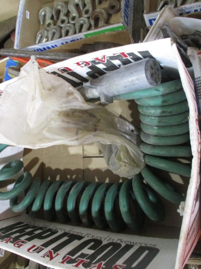 Assortment of nails and tractor electric hookup