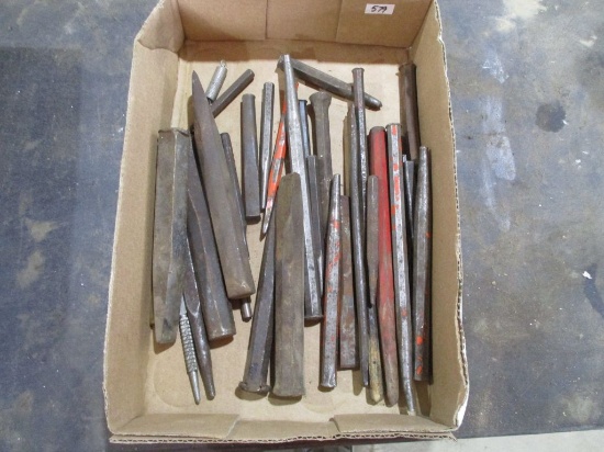 assortment of punches and chisels