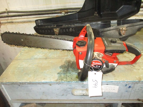 Homelite super E-Z auto. chain saw 16'' with case