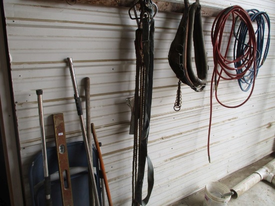 Rope hoist, tow strap and weed remover