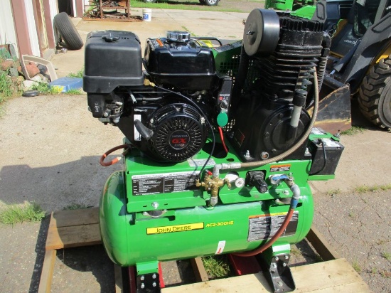 John Deere AC2-30GHS air compressor, Honda engine, elect. start, like new