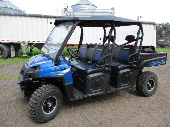 2013 Polaris Crew 800 Ranger, 4x4, 2,709 Miles, EFI, EPS, winch, roof, Frt. & rear pexi glass