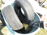 Water trough w/2 tires and tripod