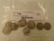 10 Ireland 5 pence coins