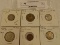 India 6 Coin lot 1950B,1954B,1957B,1965B,1971B,197