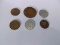 6 coin Lot India,Mauritius,Canada