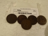 Lot Of 5 Early British Pennies