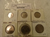 6 Ireland Coins-Different Denominations