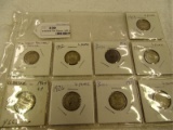 9 British Six Pence .500 silver