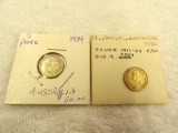 2 Austrailia 3 Pence coins 1924 & 1934